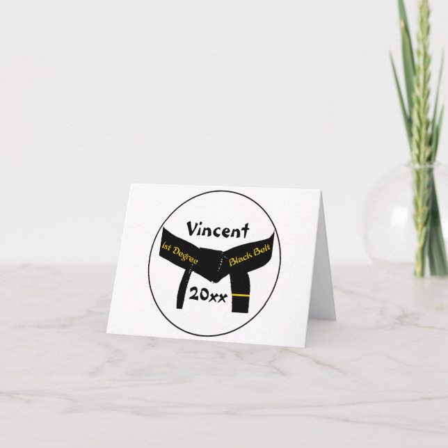 Carte Arts martiaux 1er degré Ceinture noire (Devant)