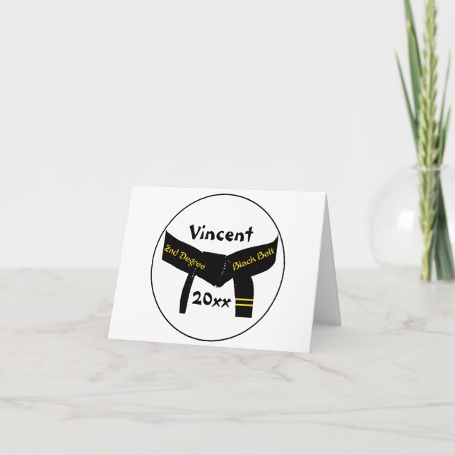 Carte Arts martiaux 2e degré Ceinture noire (Devant)