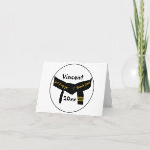 Carte Arts martiaux - Ceinture noire troisième degré