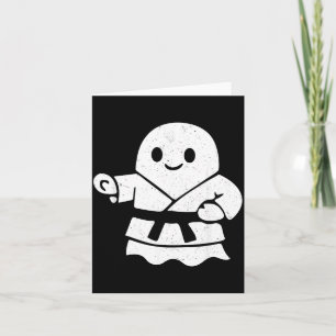 Carte Arts Martiaux Fantôme Drôle Halloween Boo Jitsu MM