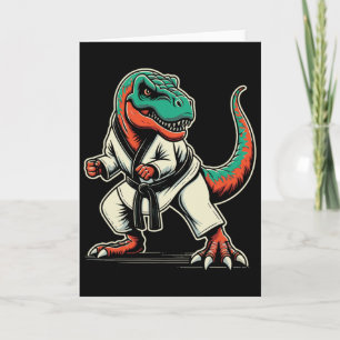 Carte Arts Martiaux Karaté Taekwondo Dinosaure T-rex 