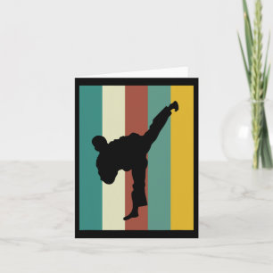 Carte Arts Martiaux Kickboxing Karate Taekwondo Retro De