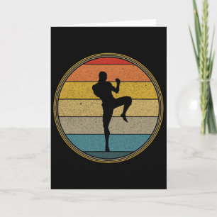 Carte Arts martiaux mixtes rétro vintage Kickboxing 