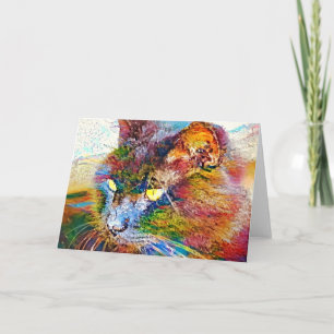 Carte Artsy Colorful Chat Note