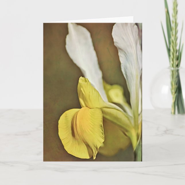 Carte Artsy Dutch Iris Flower Note (Devant)