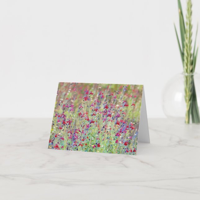 Carte Artsy Meadow Fleurs sauvages Art Note Card (Devant)