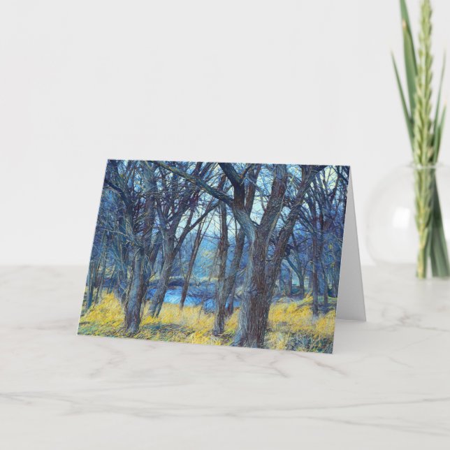 Carte Artsy Night Imaginaire Forest Art Note Card (Devant)