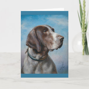 Carte Artwork Vintage - Portrait d'un chien de poing,