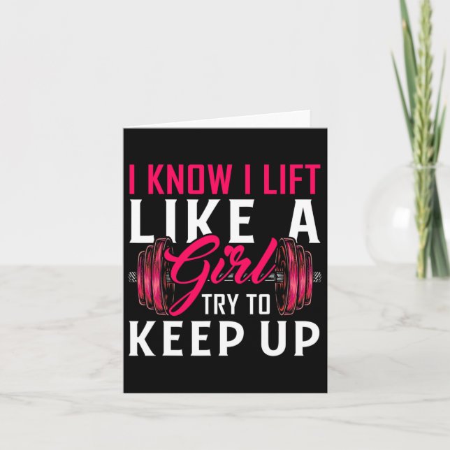 Carte Ascenseur Comme Une Fille Bodybuilding Weight Trai (Devant)