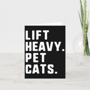 Carte Ascenseur Lourds Pet Cats Drôle Gym Entraînement P