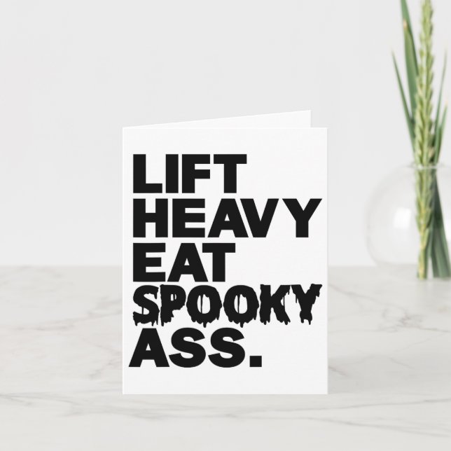 Carte Ascenseur Manger Lourd Éffrayant Drôle Halloween A (Devant)
