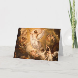 Carte Ascension du Christ avec des anges