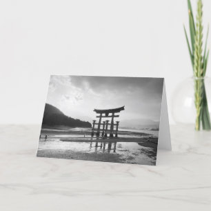 Carte Asie, Japon, Myajima. Porte de Torri