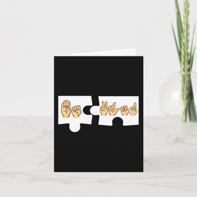 Carte ASL Alphabet American Sing Language ASL Enseignant (Devant)