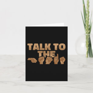 Carte ASL American Sign Language Parlez aux mains 1