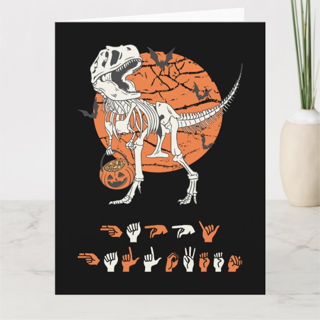 Carte ASL Halloween III joyeuse - belle saison Éffrayant (Devant)