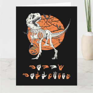 Carte ASL Halloween III joyeuse - belle saison Éffrayant