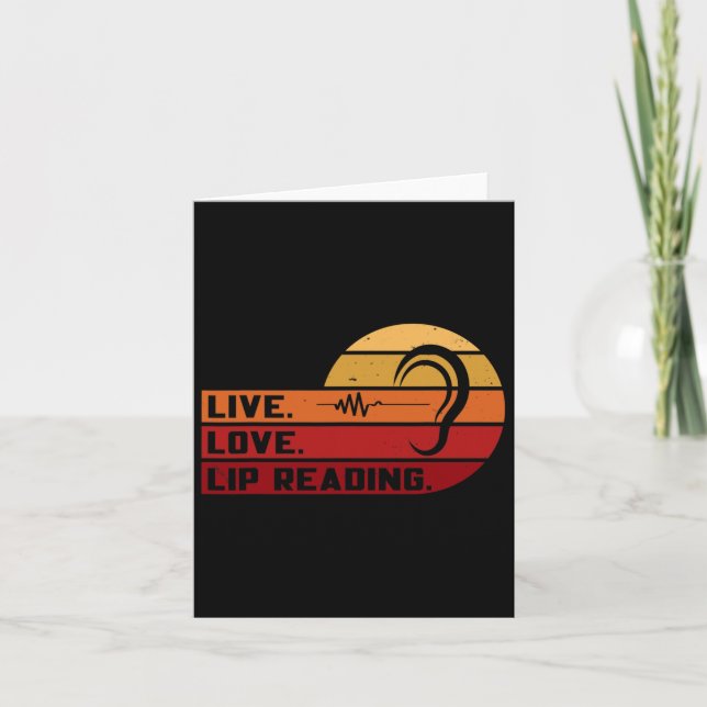 Carte Asl Live Love Lecture Lire Lire Lire Langue des si (Devant)