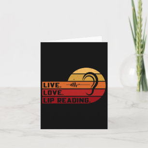 Carte Asl Live Love Lecture Lire Lire Lire Langue des si