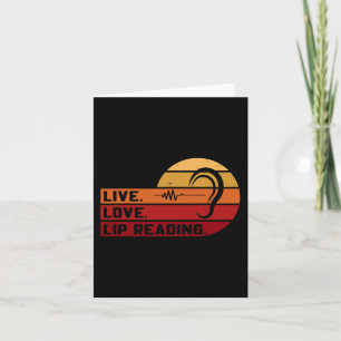 Carte ASL Live Love Lecture Lire Lire Lire Langue des si