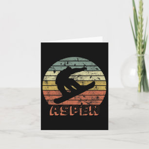 Carte Aspen Colorado Snowboard Retro Sunset