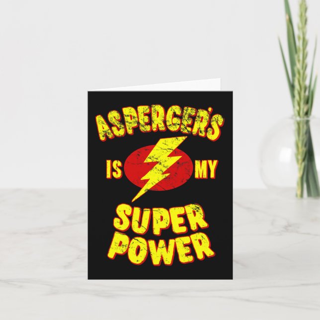 Carte Asperger's Is My Super Power (Devant)
