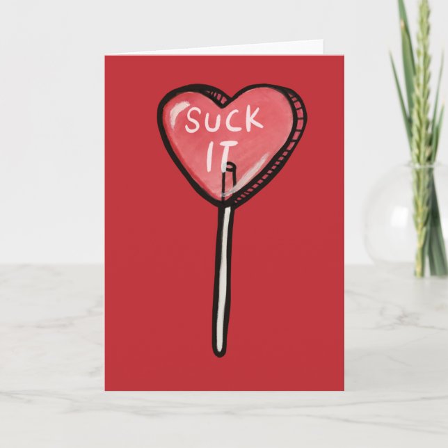 Carte Aspire Anti Coeur de la Saint-Valentin Suceur (Devant)