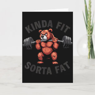Carte Assez en forme plutôt gros gym drôle bouledogue mu