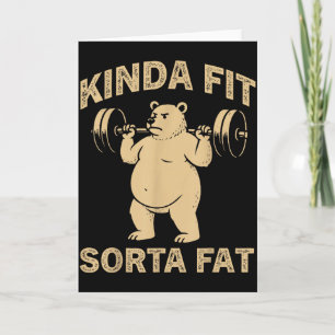 Carte Assez en forme un peu gros drôle gym bouledogue mu