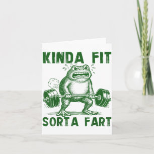 Carte Assez en Forme Un peu Pet Funnym F Frogue qui Pète
