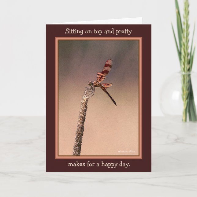 Carte Assis sur le dessus et joli -- fait pour une journ (Devant)