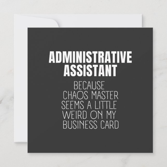 Carte Assistant administratif (Devant)