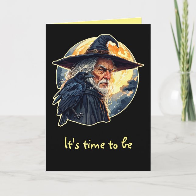 Carte Assistant avec corbeau - Halloween Fun 2 (Devant)