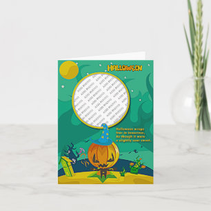 Carte Assistant Halloween Jack o' Lantern Ajouter cadre