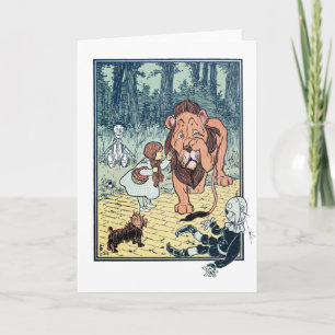 Carte Assistant vintage de caractères Oz, Chemin de briq