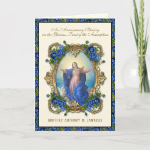 Carte Assomption Frère Profession religieuse des vaches