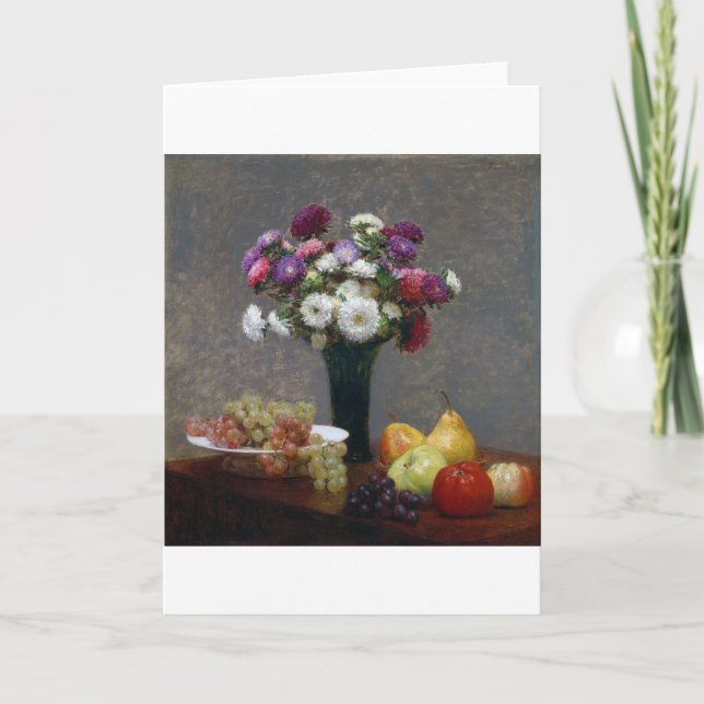 Carte Asters et fruits, Henri Fantin-Latour (Devant)