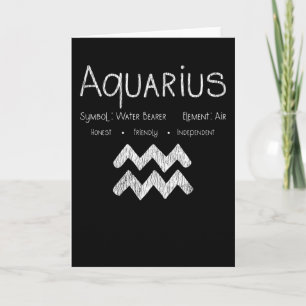 Carte Astrologie de l'Horoscope d'Aquarius Signal étoile