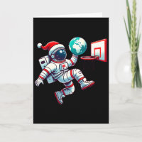 Astronaute avec un chapeau de Père Noël drôle fais