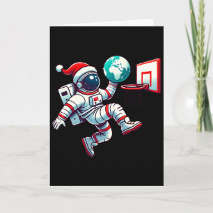 Carte Astronaute avec un chapeau de Père Noël drôle fais