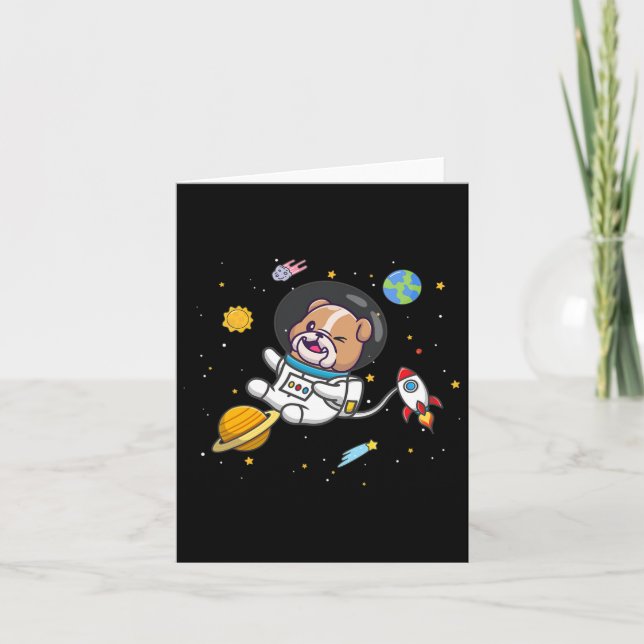 Carte Astronaute Bulldog (Devant)