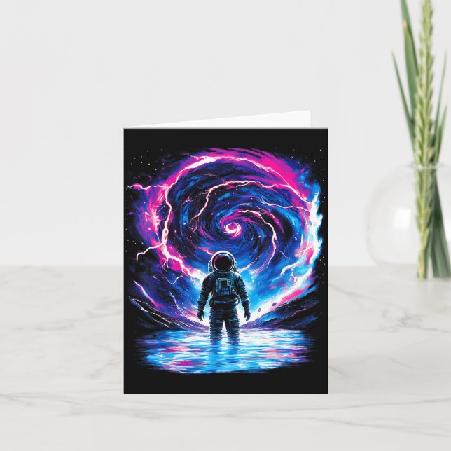 Carte Astronaute Cosmique Espace Galaxie Science  (Devant)