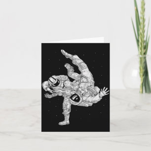 Carte Astronaute Lutte Jiu-Jitsu Combattant de l'Espace