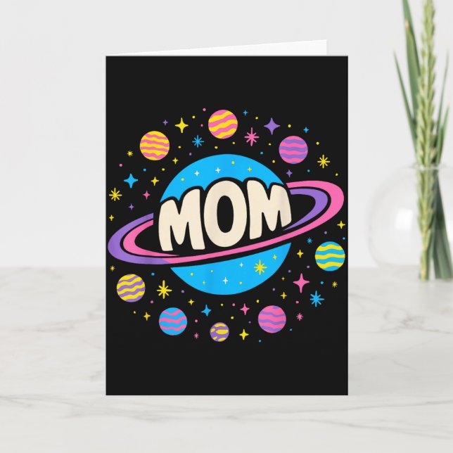 Carte Astronaute Maman Système Solaire Planètes Fête des (Devant)