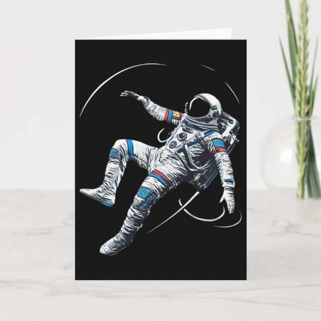 Carte Astronaute Muay Thai Boxe Karaté Kickboxing Marti (Devant)