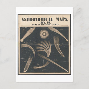 Carte astronomique Vue de l'espace de comètes rema