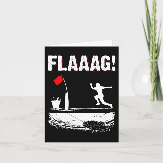 Carte Astuce Pêche Glace Drapeau Coup Pour Pêche Glace D (Devant)