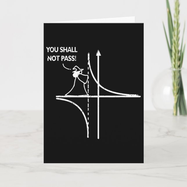 Carte Asymptote de fonction Geek Prof de maths Pun Vous  (Devant)