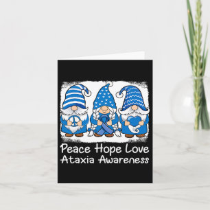Carte Ataxia Support Gnomes With Ribbon Blue Ataxia