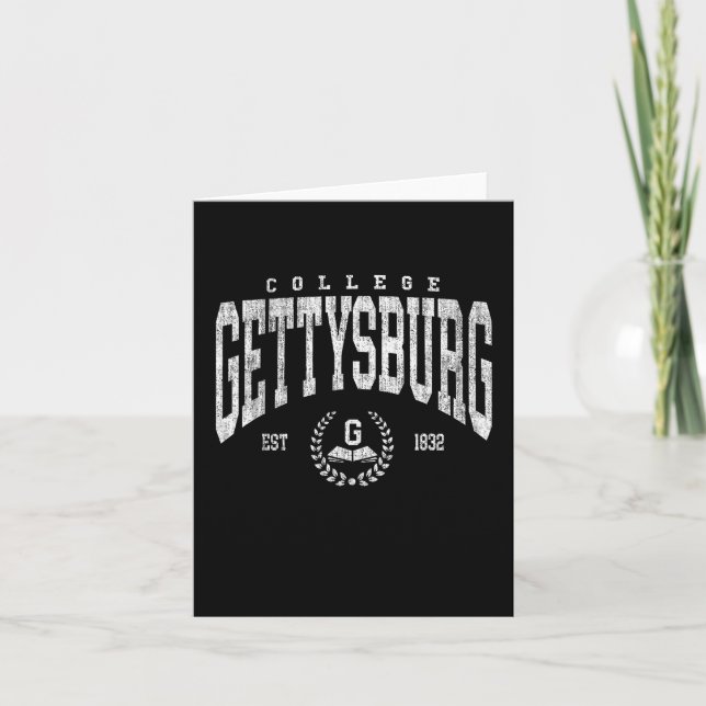 Carte Athlétisme vintage de Gettysburg Conception d'arch (Devant)